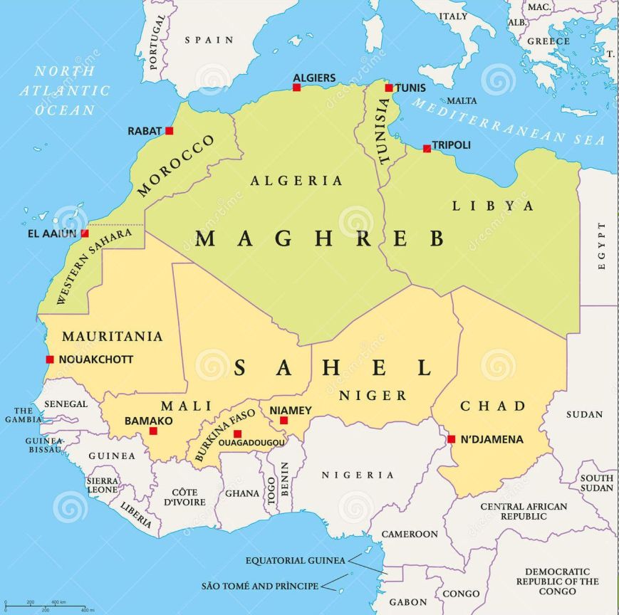 maghreb-sahel-political-map-capitals-national-borders-english-labeling-scaling-illustration-47920053